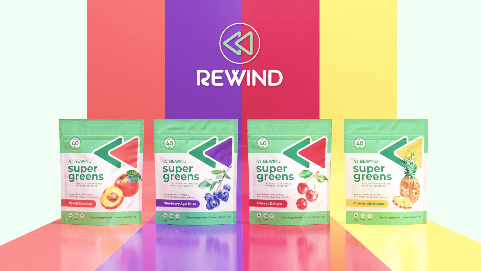 Rewind greens flavors super greens powder