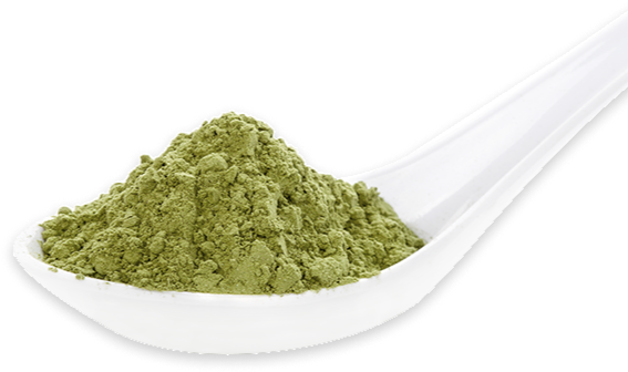 Scoop of super greens powder