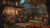 A festive Halloween scene with a carved pumpkin lantern glowing eerily, surrounded by colorful autumn leaves, and spooky decorations, setting the perfect Rewind Greens atmosphere for the holiday